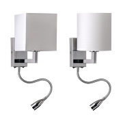 LED apliques de pared, con led lámpara flexible 3W(CREE), niquel satinado