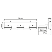 LED aplique de baño, 3X5W, 4200K, resistente al agua IP44, luz neutral, chromo