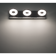 LED aplique de baño, 3X5W, 4200K, resistente al agua IP44, luz neutral, chromo